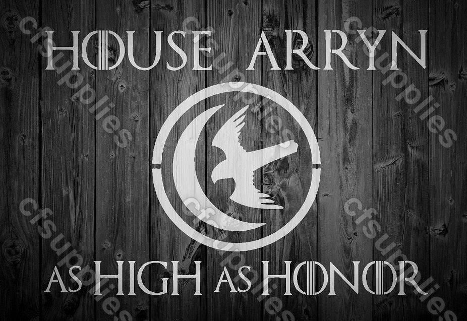 Game of Thrones Mylar Stencils 'House Arryn' A5/A4/A3 sizes 190 micron