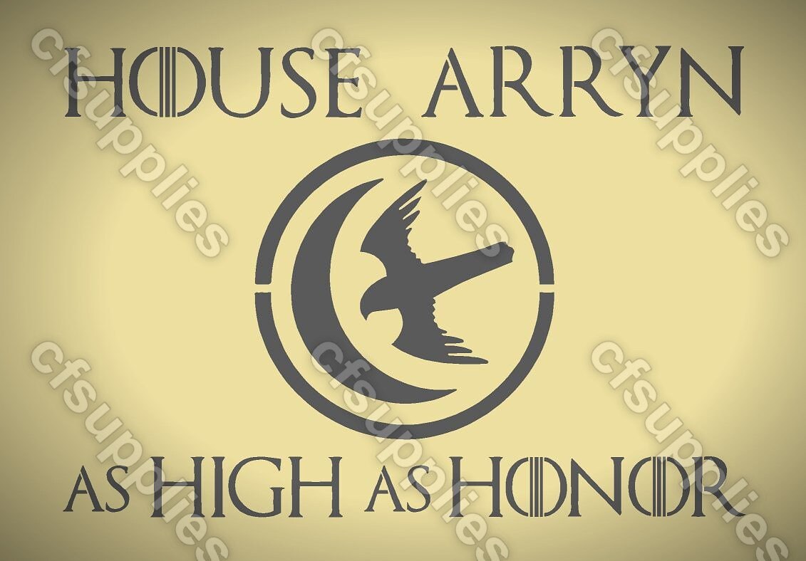 Game of Thrones Mylar Stencils 'House Arryn' A5/A4/A3 sizes 190 micron