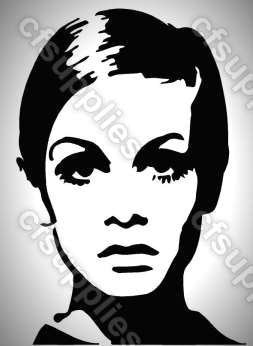 Twiggy Mylar Stencil A5/A4/A3 sizes 190 micron