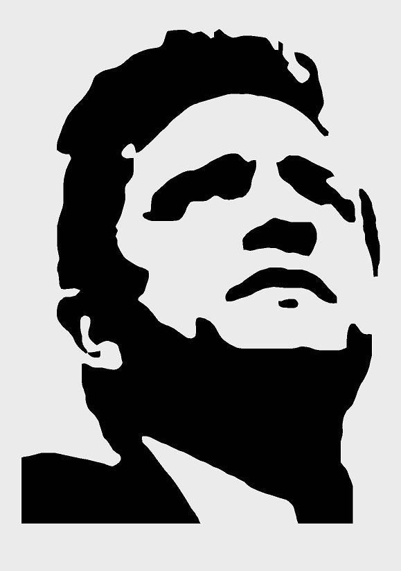 Johnny Cash Mylar Stencil A5/A4/A3 sizes 190 micron