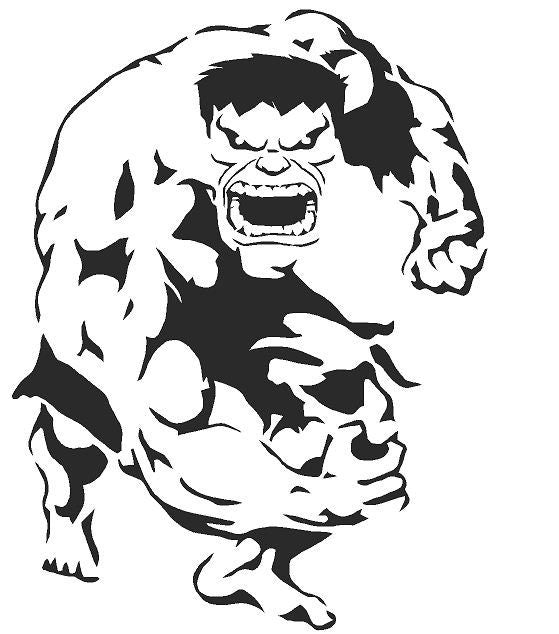 The Hulk Superhero Stencil (#1)