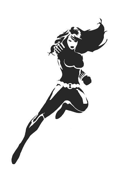 Black Widow Superhero Stencil