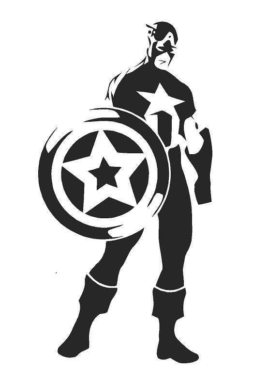 Captain America Marvel Superhero Stencil