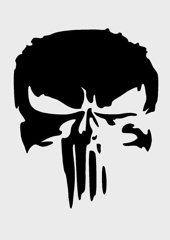 The Punisher Marvel Stencil