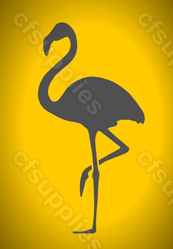 Animal 'FLAMINGO' Reusable Mylar Stencil in A3/A4/A5 sizes 190 micron 