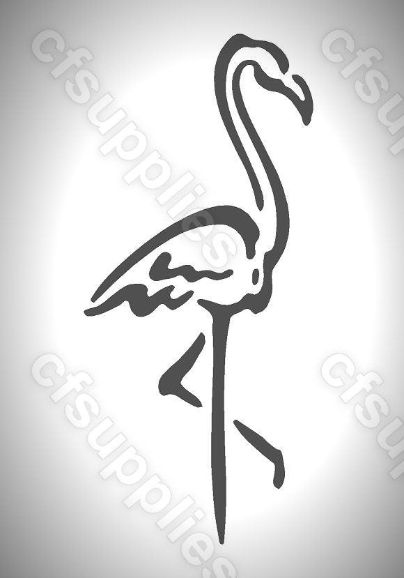 Animal  'FLAMINGO' Mylar Stencil A3/A4/A5 sizes Tough 190 micron Re-us