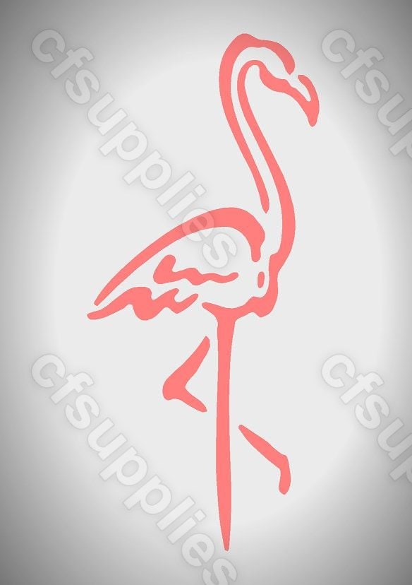 Animal  'FLAMINGO' Mylar Stencil A3/A4/A5 sizes Tough 190 micron Re-us