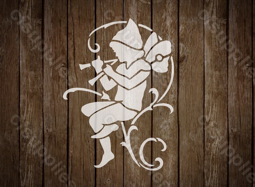 Elf Fairy Stencil | Mylar Stencil for Walls, Fabrics, Furniture, Nurse