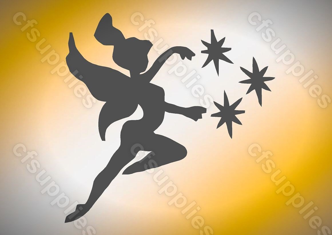 Tinkerbell Fairy Mylar Stencil A5/A4/A3 sizes 190 micron (2)