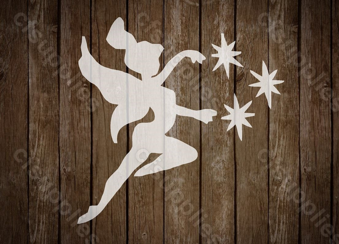 Tinkerbell Fairy Mylar Stencil A5/A4/A3 sizes 190 micron (2)