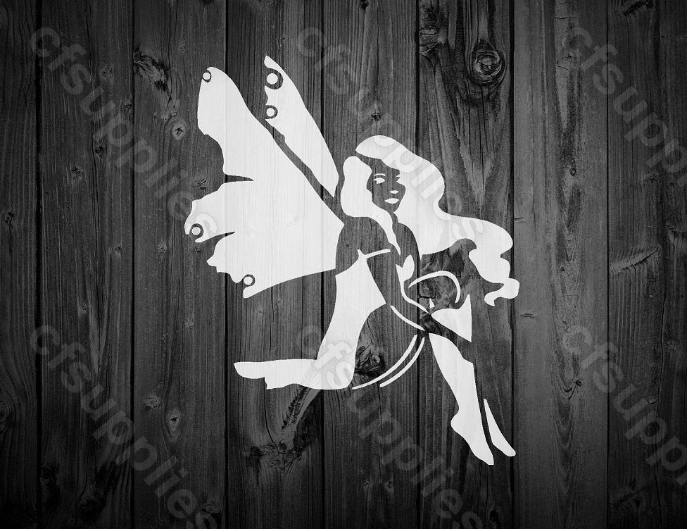 Fairy Stencil | Mylar Stencil for Walls, Fabrics, Furniture, Nurseries