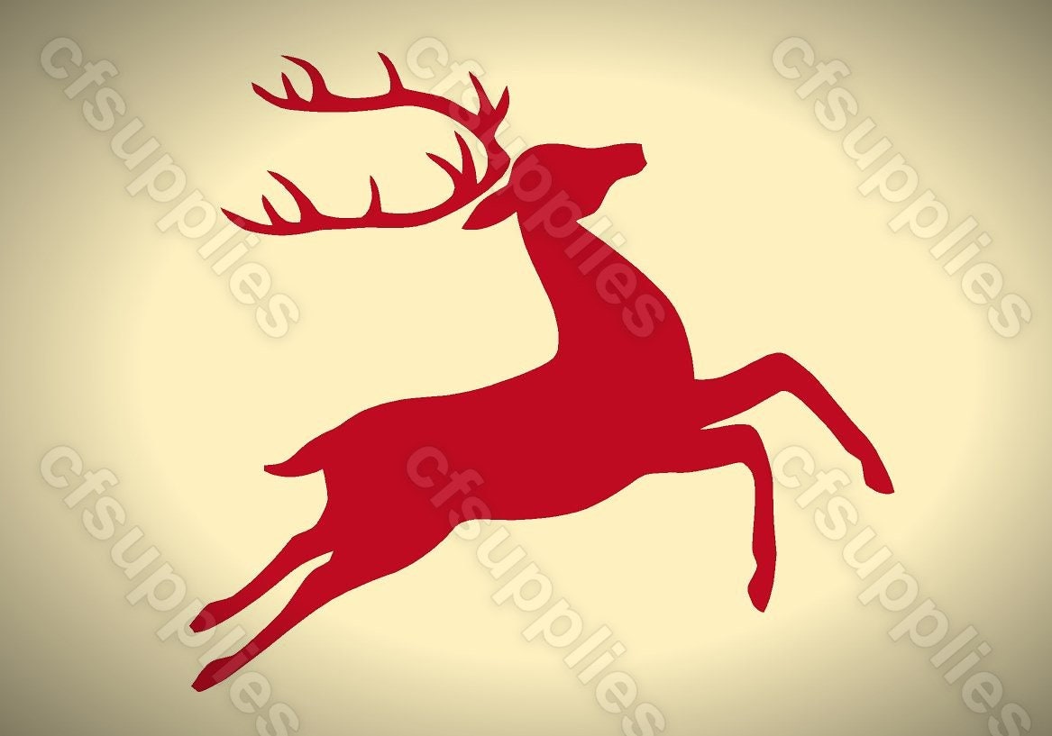 Mylar Stencils | Christmas Reindeer |  A3/A4/A5 sheet sizes | Thick 190 micron | reuse Painting Airbrush Decor