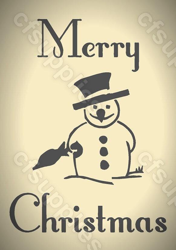 Mylar Stencils | Merry Christmas |  A3/A4/A5 sheet sizes | Thick 190 m