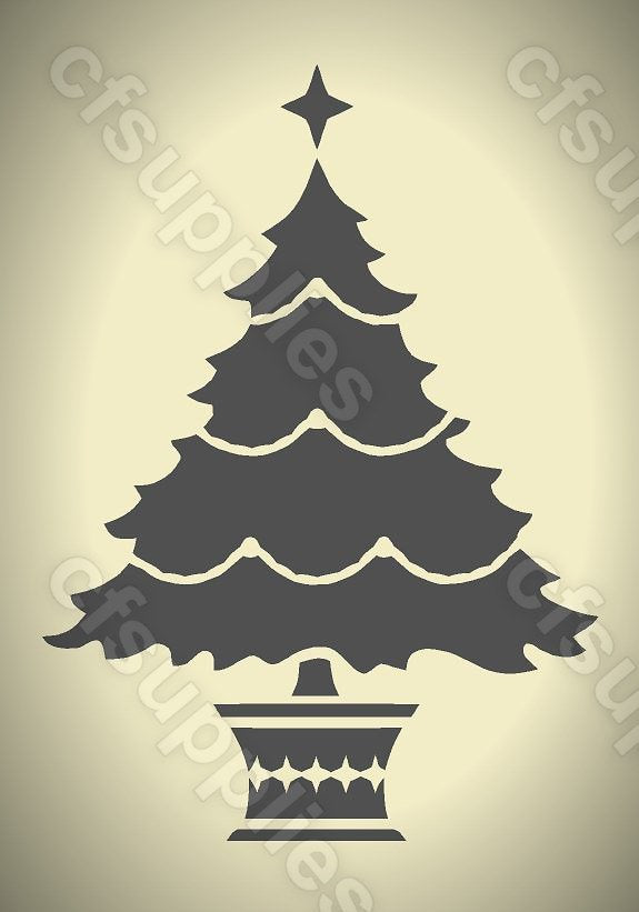 Mylar Stencils | Christmas Tree |  A3/A4/A5 sheet sizes | Thick 190 micron | reuse (#1)Painting Airbrush Decor