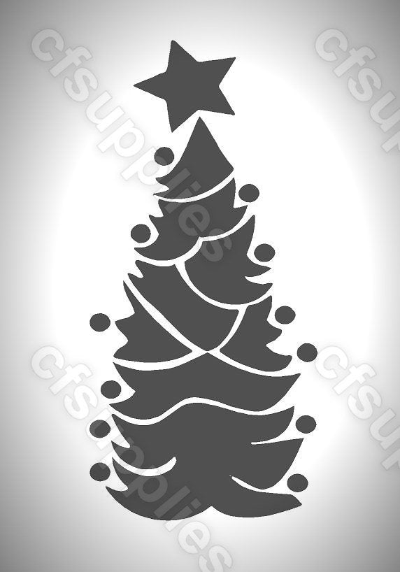 Mylar Stencils | Christmas Tree |  A3/A4/A5 sheet sizes | Thick 190 mi