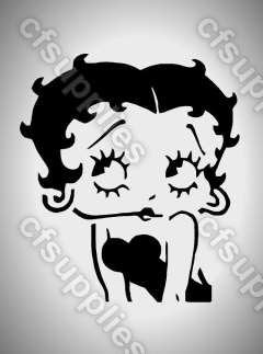 Betty Boop Mylar Stencil A5/A4/A3 sizes 190 micron