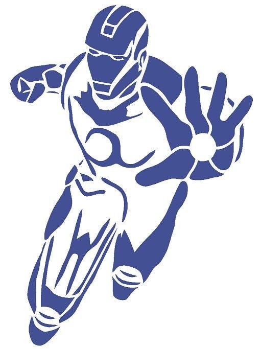 Ironman Marvel SuperheroMylar Stencil A5/A4/A3 sizes 190 micron