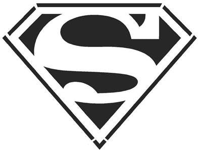 Superman logo DC Theme Mylar Stencil