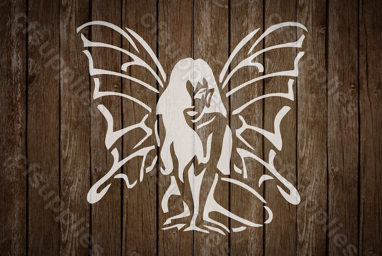 Fairy Stencil | Mylar Stencil for Walls, Fabrics, Furniture, Nurseries