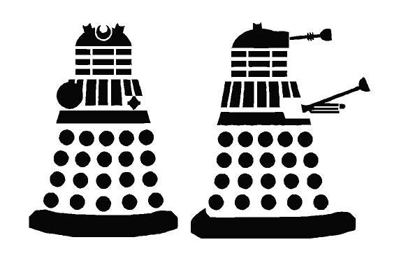 Daleks Dr. Who TV Theme Mylar Stencil A5/A4/A3 sizes 190 micron