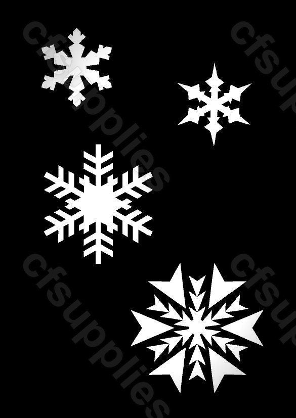 Mylar Stencils | Christmas Snowflakes |  A3/A4/A5 sheet sizes | Thick 190 micron | reuse Painting Airbrush Decor