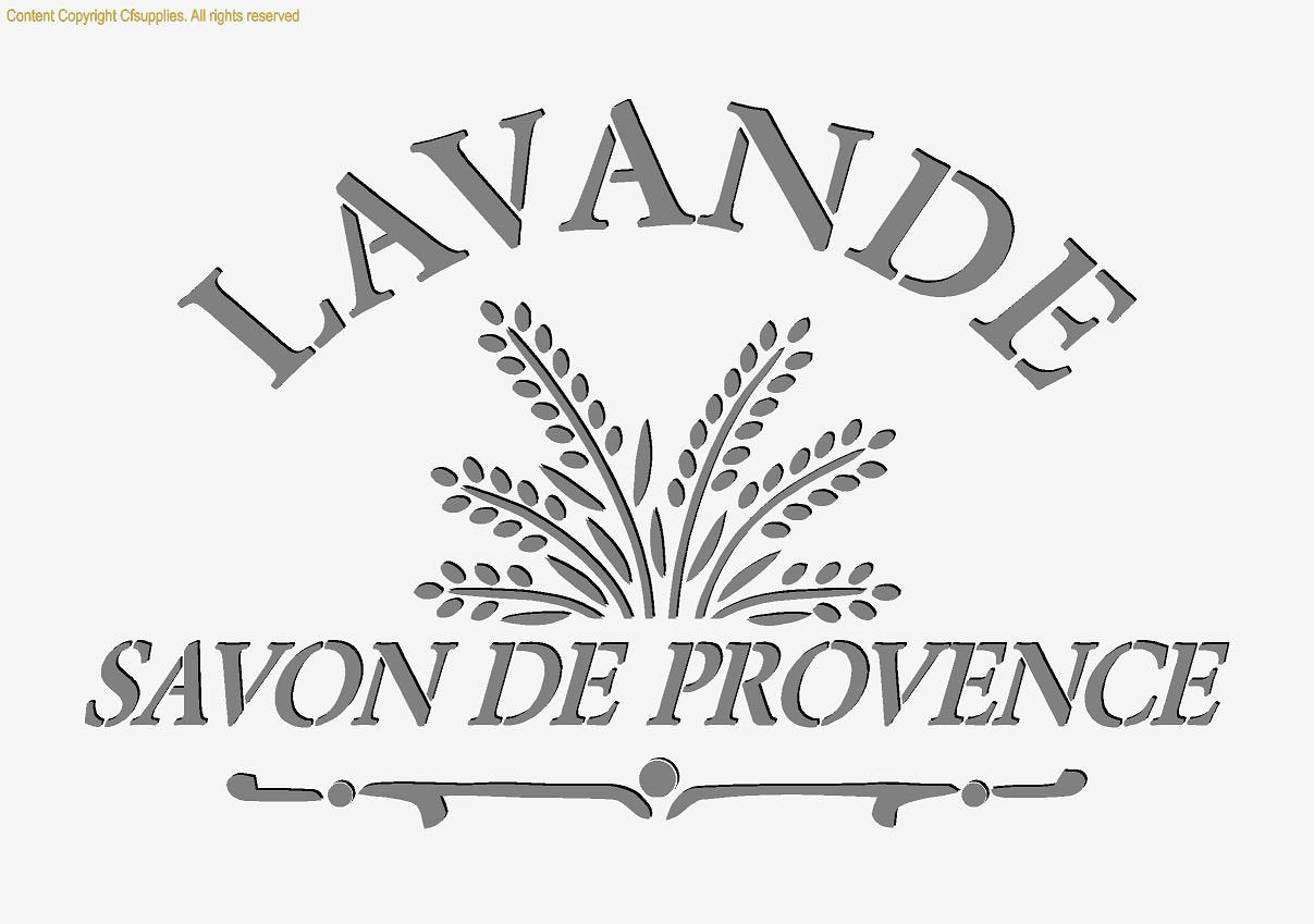 Shabby Chic French Vintage Stencils 'LAVANDE' in A3/A4/A5 sheet sizes (#73) Thicker 190 micron reusablePainting Airbrush Decor