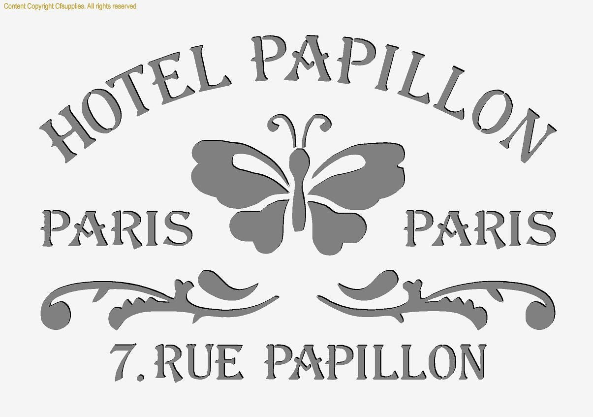 Shabby Chic French Vintage Stencils in A3/A4/A5 sheet sizes (#214) 190 micron Painting Airbrush Decor