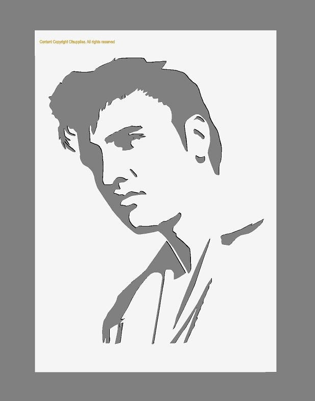 Elvis Presley Stencil Celebrity art Mylar Stencil A5/A4/A3 sizes 190 m