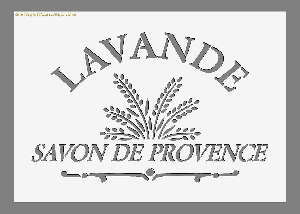 Shabby Chic French Vintage Stencils 'LAVANDE' in A3/A4/A5 sheet sizes (#73) Thicker 190 micron reusablePainting Airbrush Decor