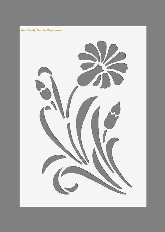 Floral Flower Mylar Stencils (#F15)