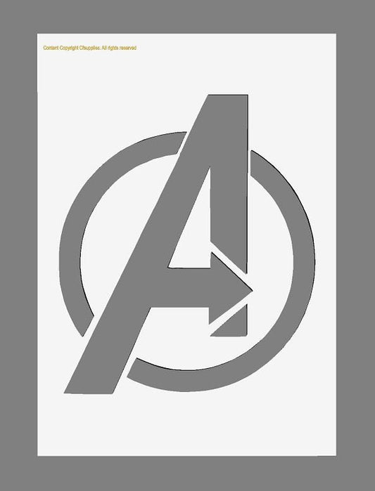 Avengers Logo Marvel Theme Polyester Stencils  in A3/A4/A5 sheet sizes 190 micron Painting Airbrush DecorCraft Art Painting Airbrush Decor