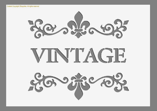 Shabby Chic  French Vintage Stencils in A3/A4/A5 sheet sizes (#43) 190 micron Painting Airbrush Decor