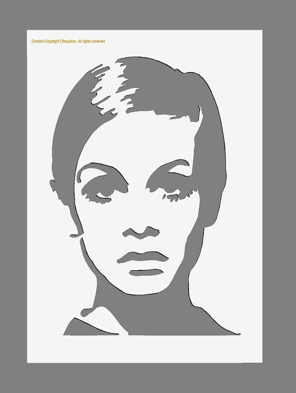 Twiggy Mylar Stencil A5/A4/A3 sizes 190 micron