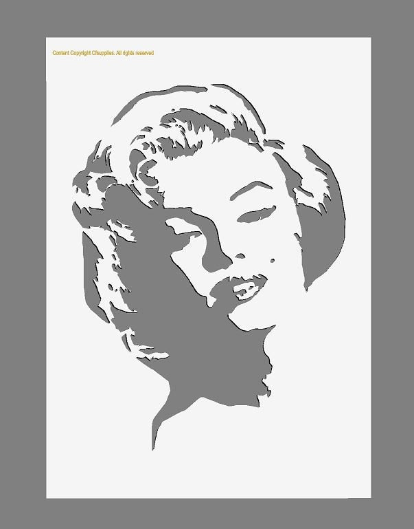 Marilyn Monroe Mylar Stencil A5/A4/A3 sizes 190 micron