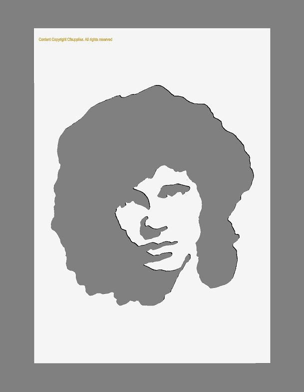 Jim Morrison Mylar Stencil A5/A4/A3 sizes 190 micron