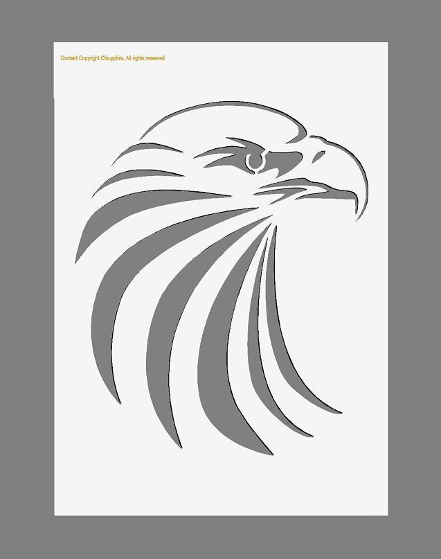 Eagle Head Reusable Mylar Stencil in A3/A4/A5 sizes 190 micron (2)