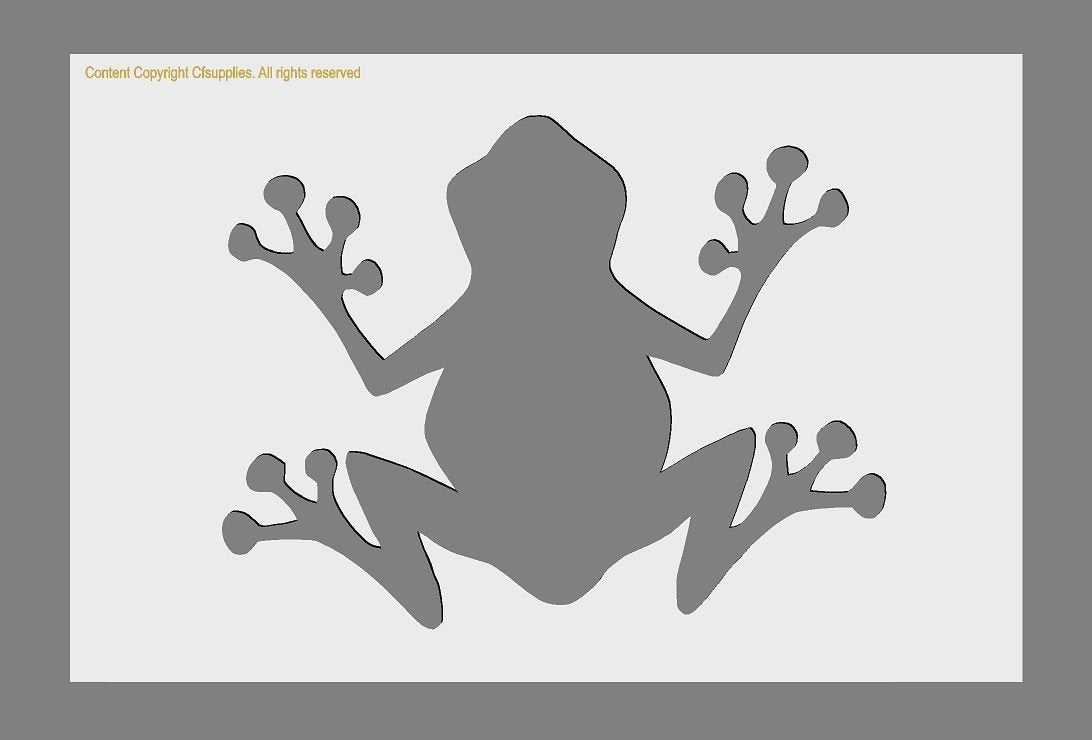 Frog Mylar Stencil in A3/A4/A5 sizes 190 micron reusable