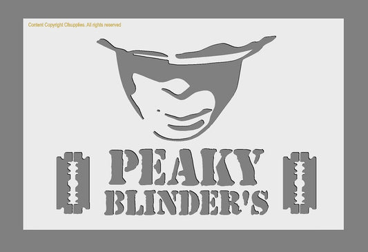 Peaky Blinders Tom Shelby Mylar Stencil