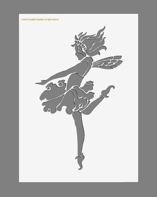 Fairy Stencil | Mylar Stencil for Walls, Fabrics, Furniture, Nurseries, Bedrooms, Reusable, Washable A5/A4/A3 Stencil Sizes 190 micron (4)