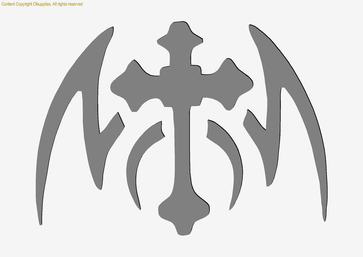 Gothic Cross Mylar Stencil A5/A4/A3 sizes 190 micron