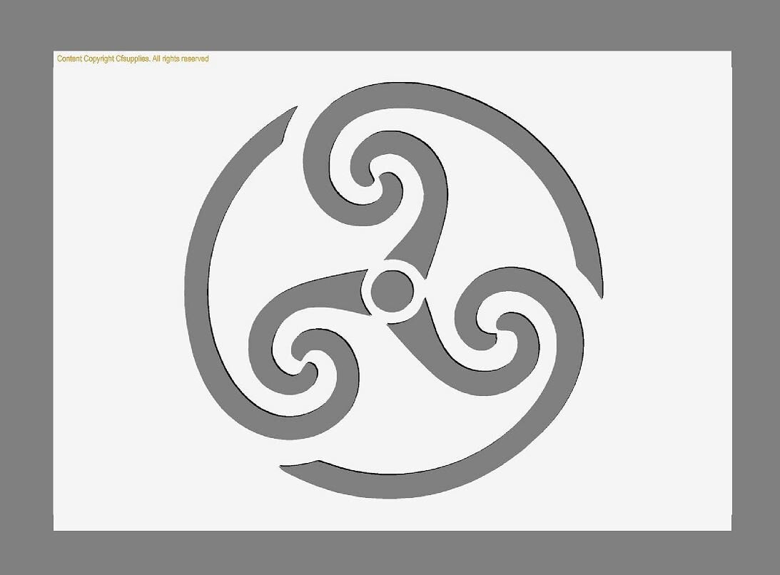 Celtic Spiral Mylar Stencil A5/A4/A3 190 micron