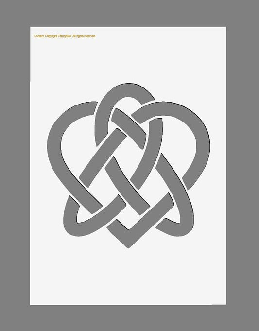 Celtic Heart Knot Stencil