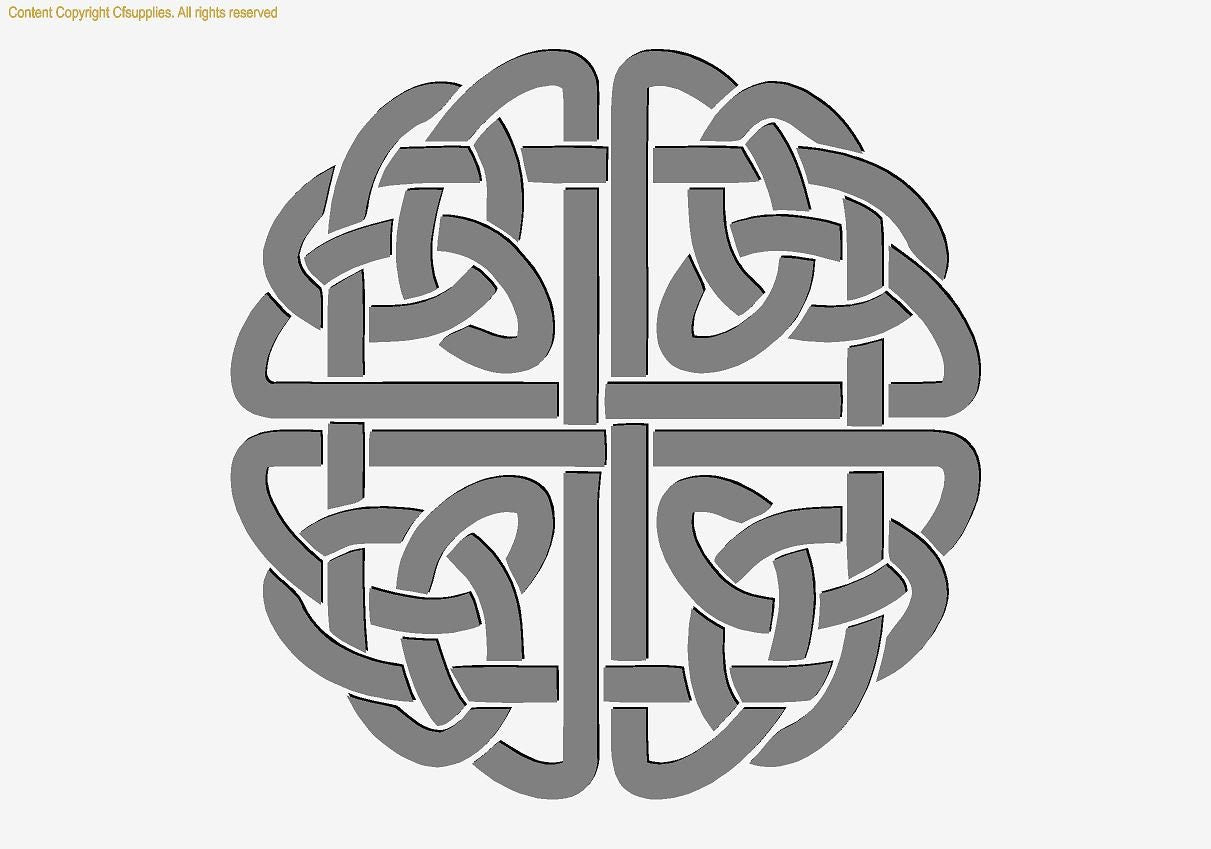 Celtic Knot Mylar Stencil A5/A4/A3 190 micron