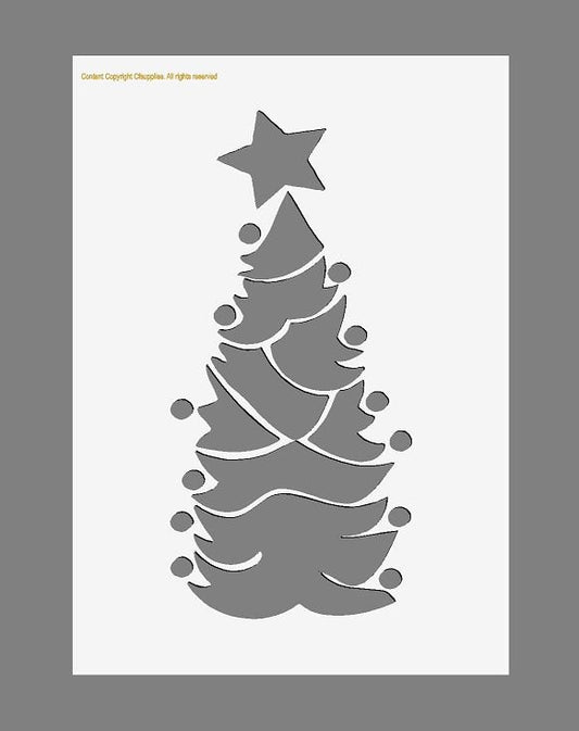 Mylar Stencils | Christmas Tree |  A3/A4/A5 sheet sizes | Thick 190 micron | reuse (#2) Painting Airbrush Decor