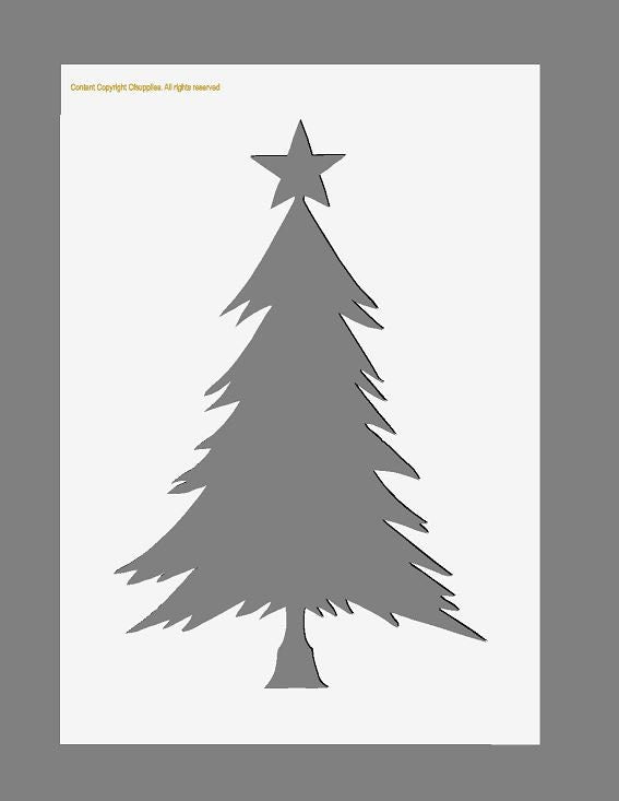 Mylar Stencils | Christmas Tree |  A3/A4/A5 sheet sizes | Thick 190 micron | reuse Painting Airbrush Decor