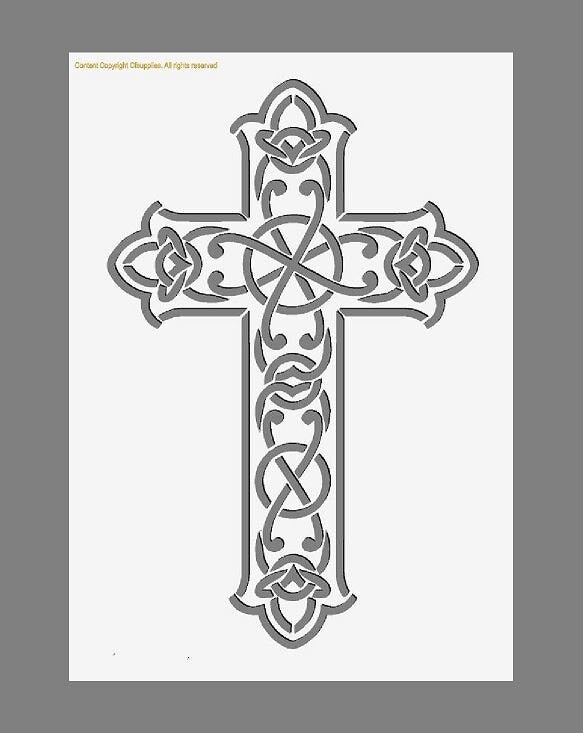 GOTHIC CROSS  Mylar Stencil A5/A4/A3 190 micron