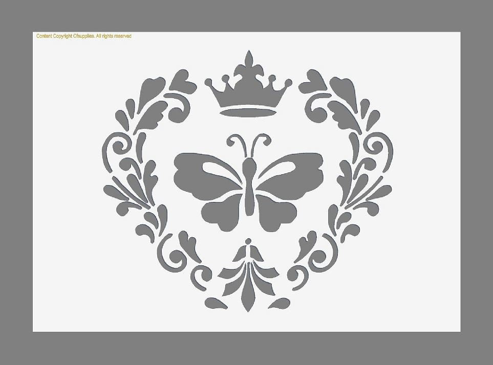 Vintage Stencil | Shabby Chic Paint Stencil   (#232)