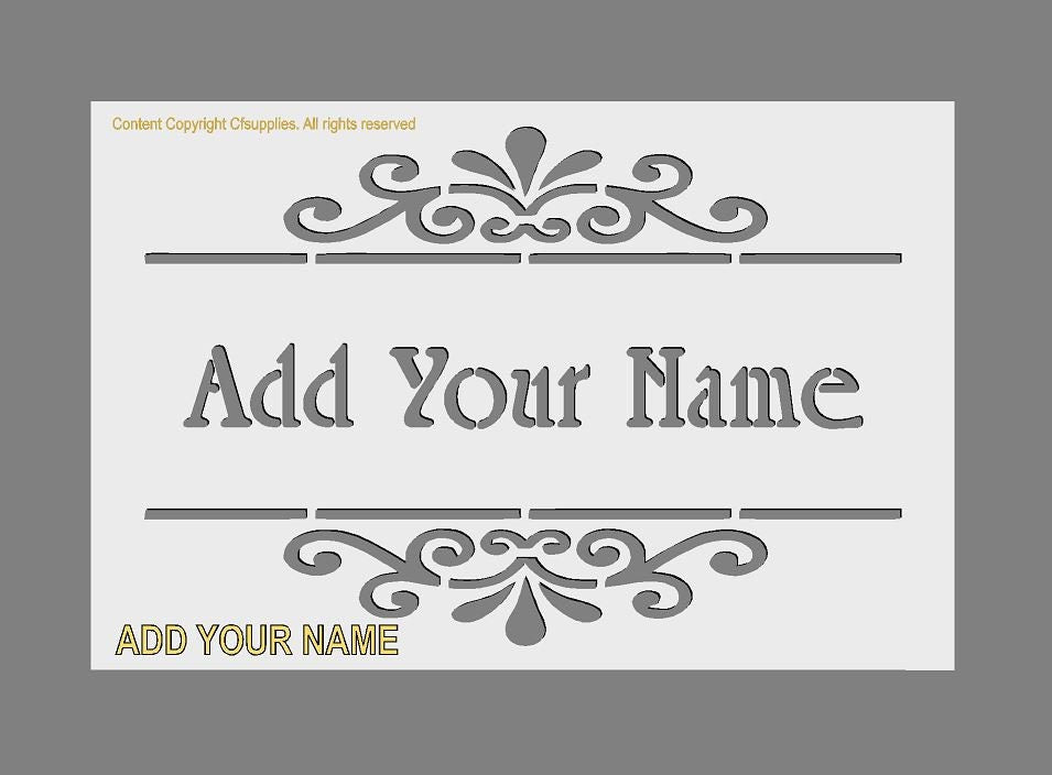 Personalised Custom Text Stencil, Custom Word Stencil, Name Stencil, R