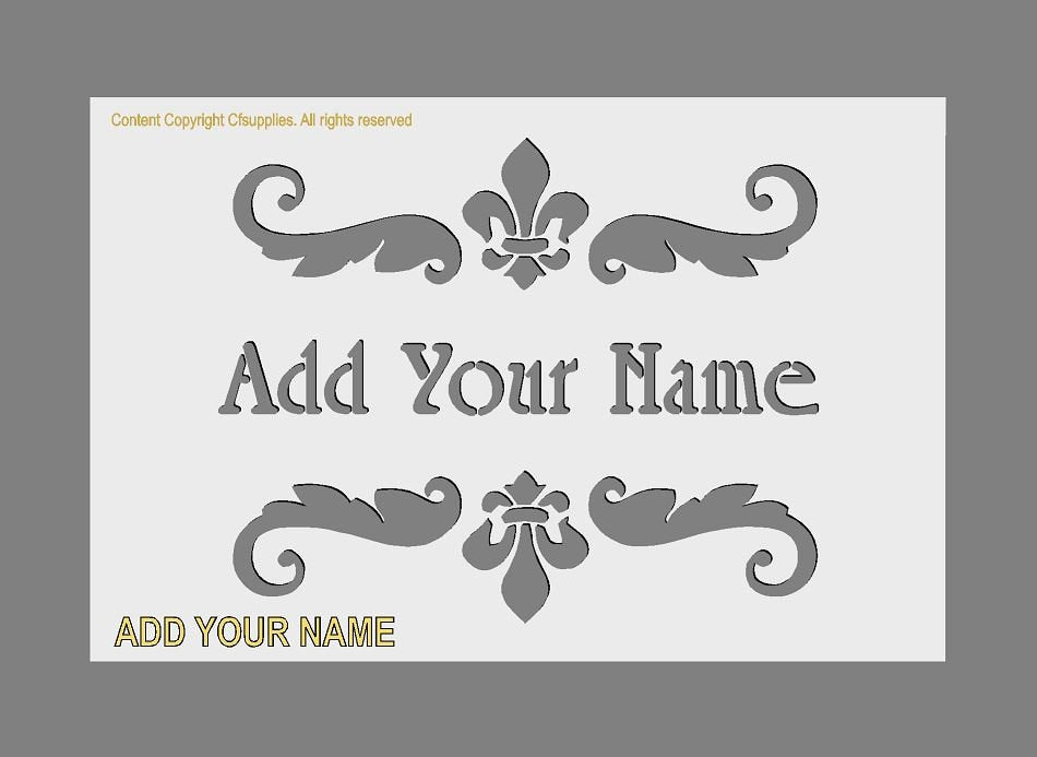 Personalised Custom Text Stencil, Custom Word Stencil, Name Stencil, R