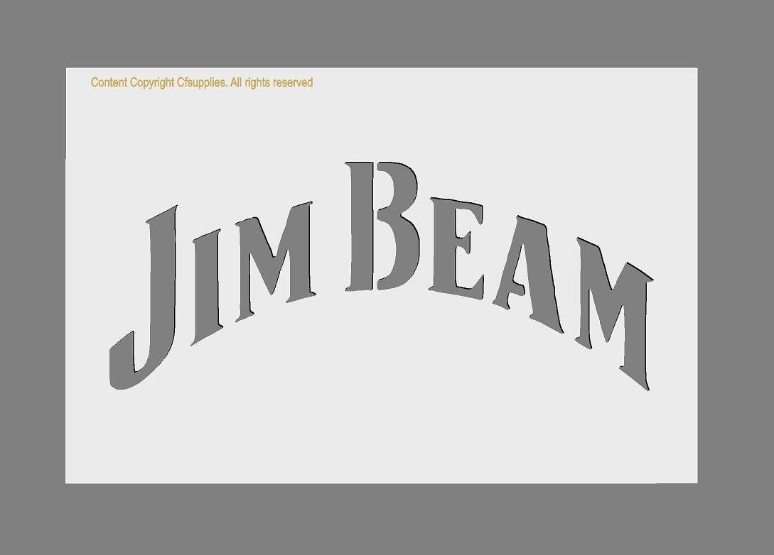 Jim Beam Mylar Stencil A5/A4/A3 sizes 190 micron